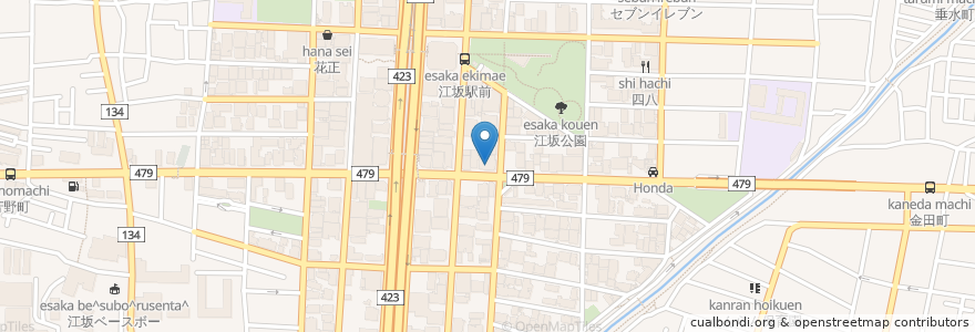 Mapa de ubicacion de 酒家 敦煌 en 日本, 大阪府, 吹田市.