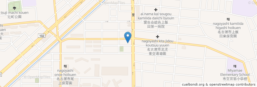 Mapa de ubicacion de 街かど屋 en Japonya, 愛知県, 名古屋市, 北区.