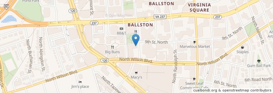 Mapa de ubicacion de Mike's en 미국, 버지니아, Arlington County, Arlington.