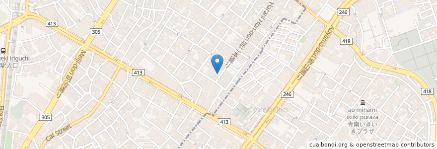 Mapa de ubicacion de 山笑う en Japan, 東京都, 渋谷区.