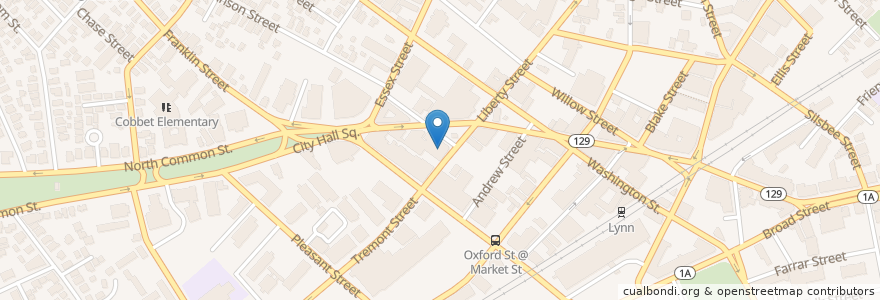 Mapa de ubicacion de Rossetti en 美利坚合众国/美利堅合眾國, 马萨诸塞州 / 麻薩諸塞州 / 麻省, Essex County, Lynn.