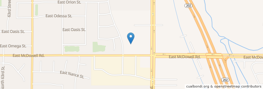 Mapa de ubicacion de Power Postal at Las Sendas en Vereinigte Staaten Von Amerika, Arizona, Maricopa County, Mesa.