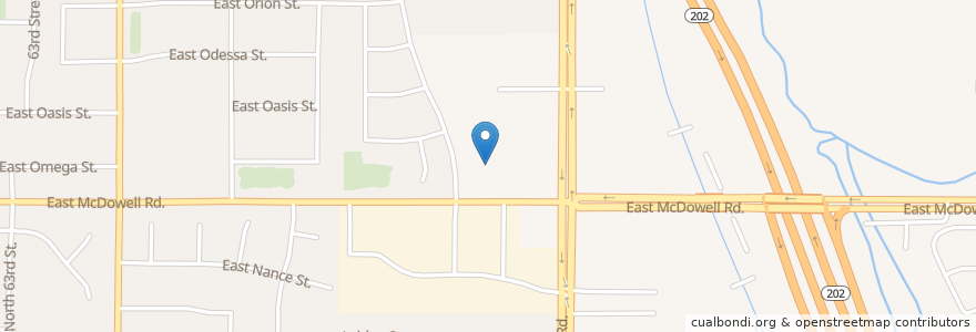 Mapa de ubicacion de Comet Veterinary Hospital en Stati Uniti D'America, Arizona, Maricopa County, Mesa.