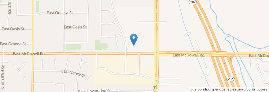 Mapa de ubicacion de Subway en 美利坚合众国/美利堅合眾國, 亚利桑那州 / 亞利桑那州, Maricopa County, Mesa.