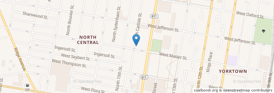 Mapa de ubicacion de Gerater Harvest Baptist Church en 미국, 펜실베이니아, Philadelphia County, 필라델피아.