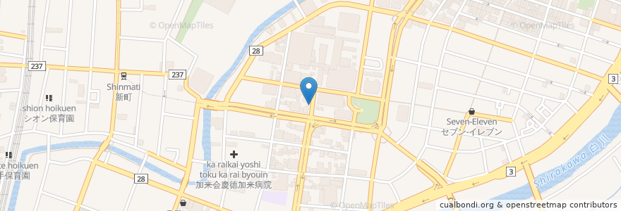 Mapa de ubicacion de 郵便ポスト en Japão, 熊本県, 熊本市, 中央区.