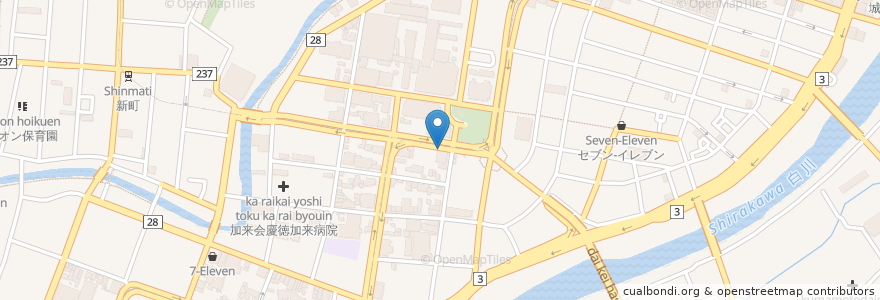 Mapa de ubicacion de 郵便ポスト en Japão, 熊本県, 熊本市, 中央区.