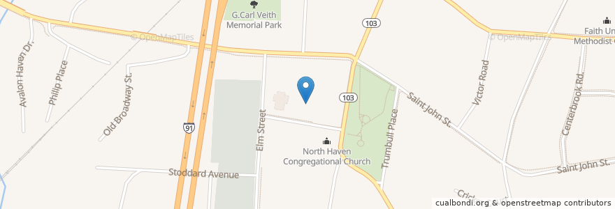 Mapa de ubicacion de North Haven Police Department en الولايات المتّحدة الأمريكيّة, كونيتيكت, New Haven County, North Haven.