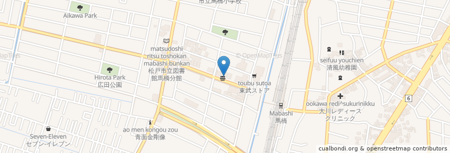 Mapa de ubicacion de 宵のま en 日本, 千葉県, 松戸市.