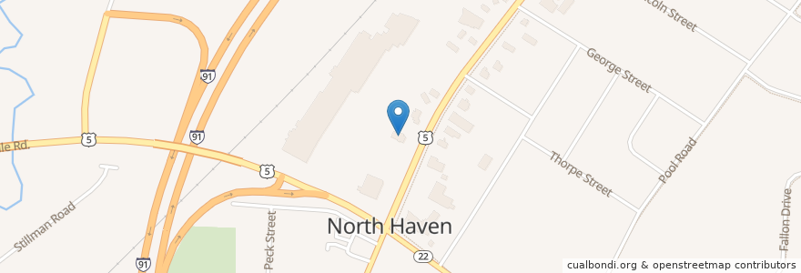 Mapa de ubicacion de Dairy Queen en Stati Uniti D'America, Connecticut, New Haven County, North Haven.