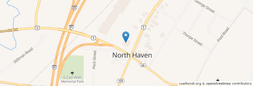Mapa de ubicacion de Walgreens en الولايات المتّحدة الأمريكيّة, كونيتيكت, New Haven County, North Haven.