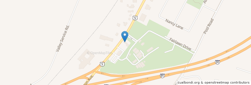 Mapa de ubicacion de Mobil en الولايات المتّحدة الأمريكيّة, كونيتيكت, New Haven County, North Haven.