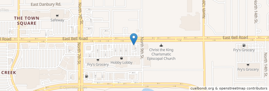 Mapa de ubicacion de Arby's en États-Unis D'Amérique, Arizona, Maricopa County, Phoenix.