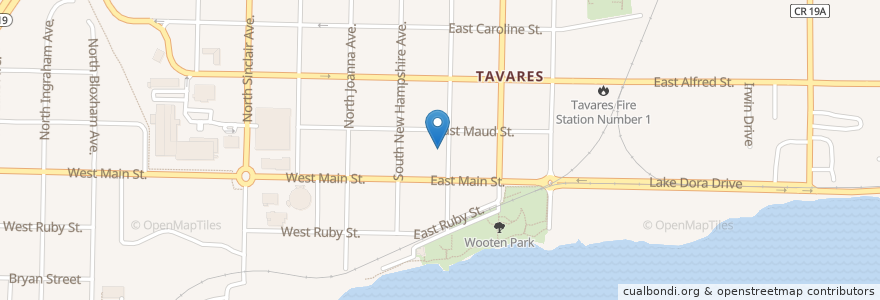 Mapa de ubicacion de BRU Tap House en Estados Unidos Da América, Flórida, Lake County, Tavares.