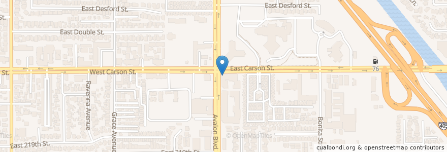 Mapa de ubicacion de IHOP en Amerika Birleşik Devletleri, Kaliforniya, Los Angeles County, Carson.