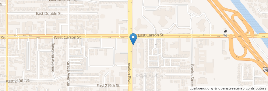 Mapa de ubicacion de Darrow's New Orleans Grill en 미국, 캘리포니아주, Los Angeles County, Carson.