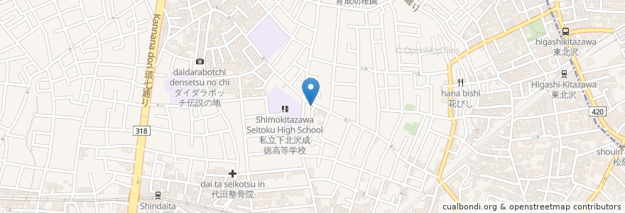 Mapa de ubicacion de LOADED en 日本, 東京都, 世田谷区.