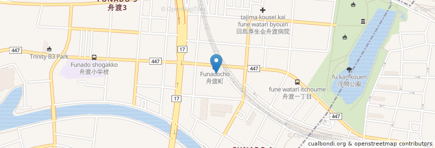 Mapa de ubicacion de 浮間舟渡病院 en Giappone, 板橋区.