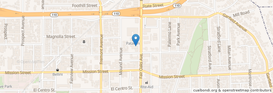 Mapa de ubicacion de City Dental en United States, California, Los Angeles County, South Pasadena.