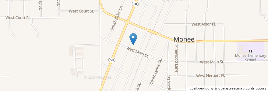 Mapa de ubicacion de Monee Fire Protection District Station 1 en الولايات المتّحدة الأمريكيّة, إلينوي, Will County, Monee.