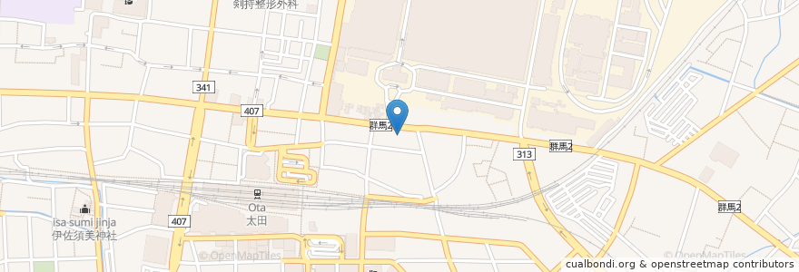 Mapa de ubicacion de 焼肉の店加藤 en Japan, 群馬県, 太田市.