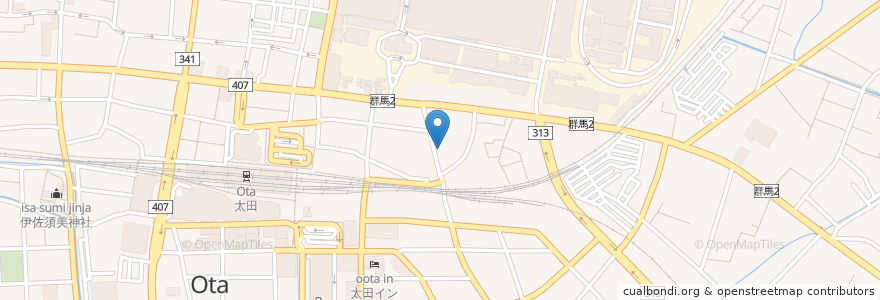 Mapa de ubicacion de 藤（焼き鳥店） en ژاپن, 群馬県, 太田市.
