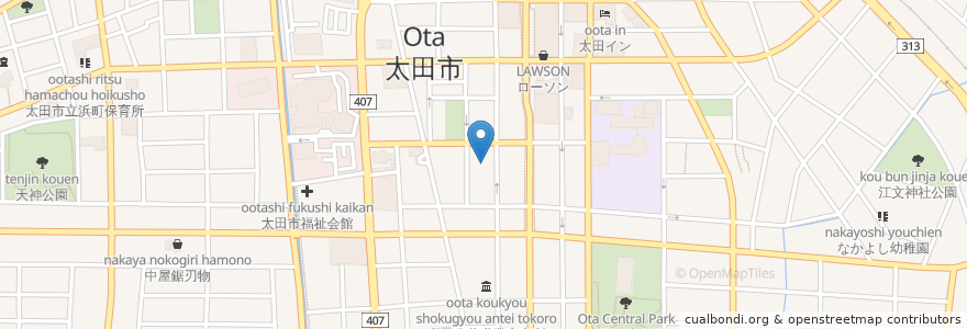 Mapa de ubicacion de プレイアス太田 en Japonya, 群馬県, 太田市.