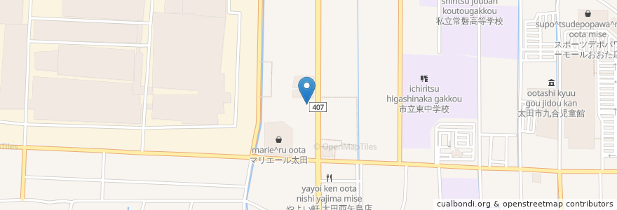 Mapa de ubicacion de スターバックスコーヒー en Japan, Präfektur Gunma, 太田市.