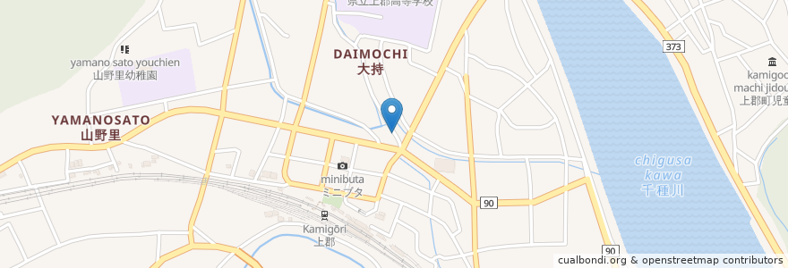 Mapa de ubicacion de 小料理 一心 en 日本, 兵庫県, 赤穂郡, 上郡町.