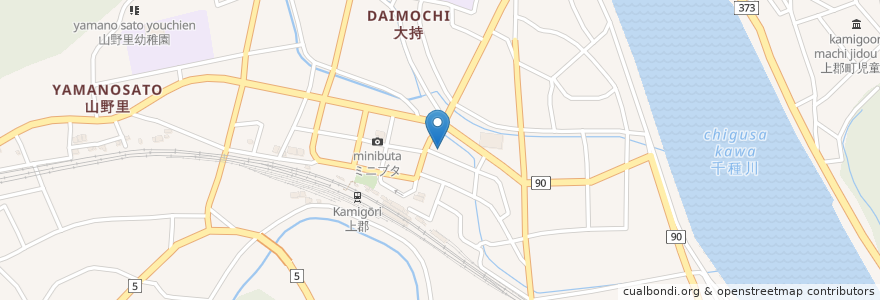 Mapa de ubicacion de 総本家かん川 上郡店 en ژاپن, 兵庫県, 赤穂郡, 上郡町.