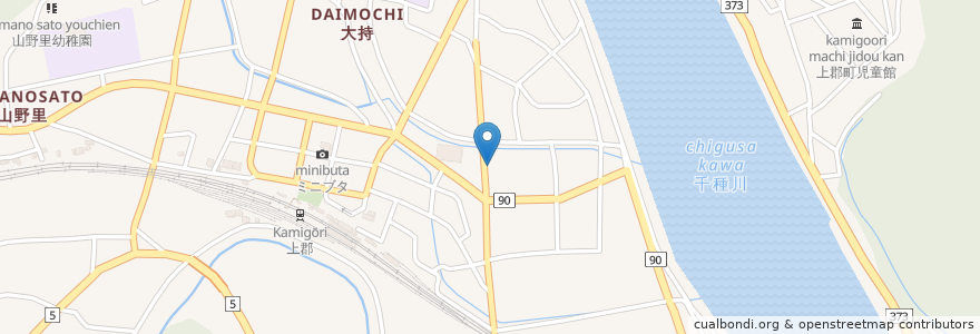 Mapa de ubicacion de カラオケ喫茶 花花 en ژاپن, 兵庫県, 赤穂郡, 上郡町.