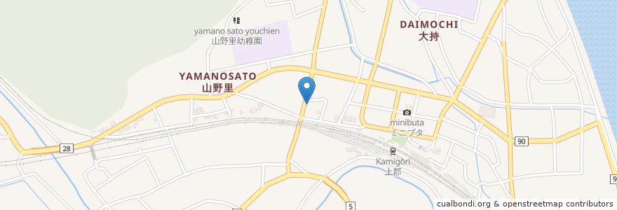 Mapa de ubicacion de すがはら歯科クリニック en 日本, 兵庫県, 赤穂郡, 上郡町.