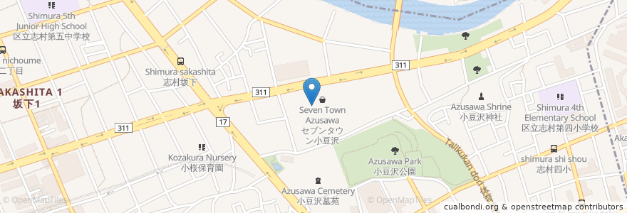 Mapa de ubicacion de ミスタードーナツ en Giappone, Tokyo, 板橋区.