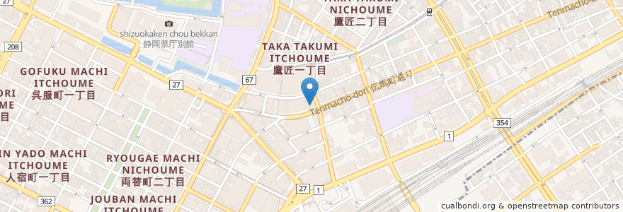 Mapa de ubicacion de NOAH DESIGN COLLEGE en 일본, 시즈오카현, 시즈오카시, 葵区.