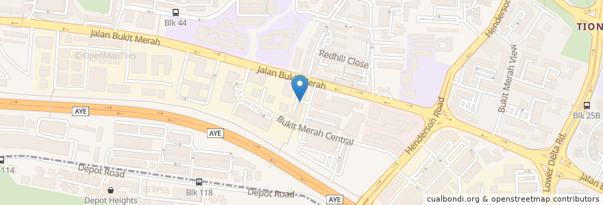Mapa de ubicacion de Domino's Pizza en Singapur, Central.