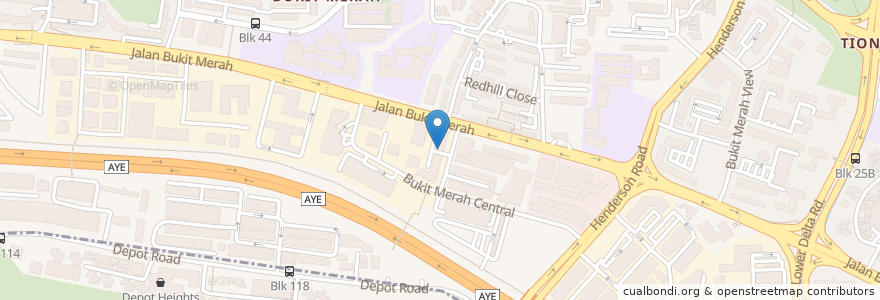 Mapa de ubicacion de Fresenius Medical Care en シンガポール, Central.
