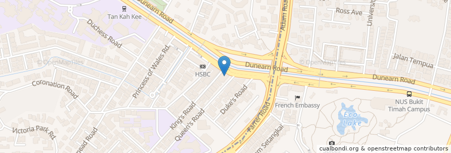 Mapa de ubicacion de Domino's Pizza en シンガポール, Central, Northwest.