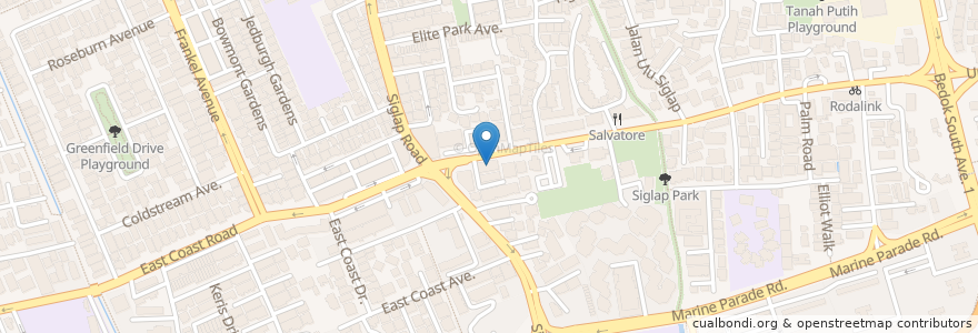 Mapa de ubicacion de Jag's @ Siglap en シンガポール, Southeast.