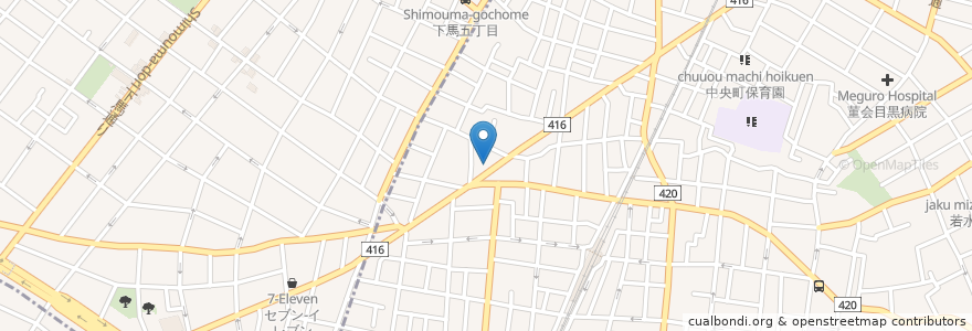 Mapa de ubicacion de ニッポンレンタカー en Japan, 東京都, 目黒区.