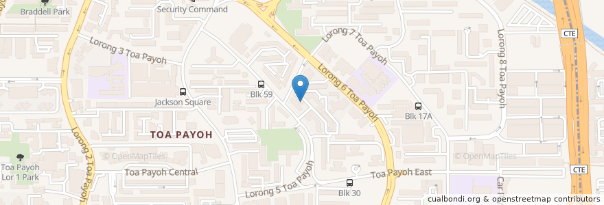 Mapa de ubicacion de Toa Payoh Fire Post en Singapur, Central.