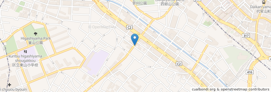 Mapa de ubicacion de どさん子 en 日本, 东京都/東京都, 目黒区.