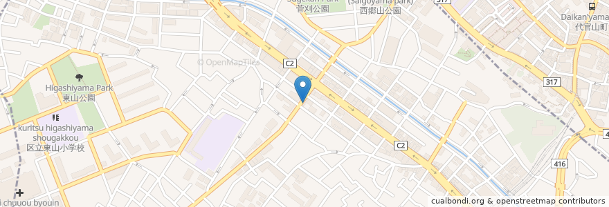 Mapa de ubicacion de 鰻川京 en Japonya, 東京都, 目黒区.