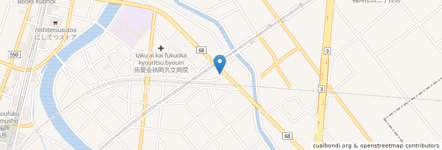 Mapa de ubicacion de 大衆食堂ゆたか en 日本, 福岡県, 福岡市, 東区.