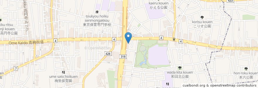 Mapa de ubicacion de 後藤歯科 en Giappone, Tokyo, 杉並区.