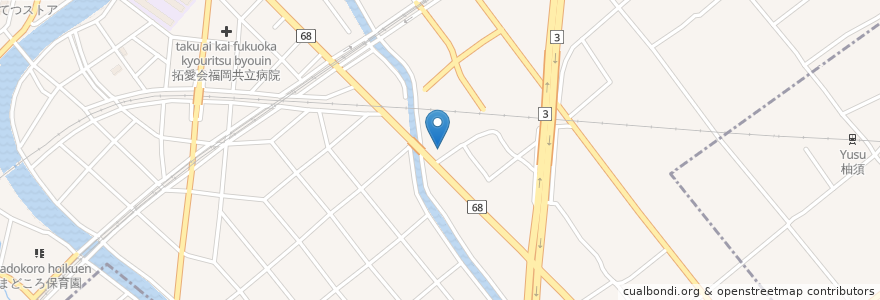 Mapa de ubicacion de つぼみ整骨院 en Japan, 福岡県, Fukuoka, 東区.