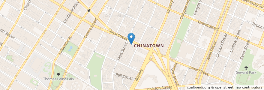 Mapa de ubicacion de Chinatown Federal Savings Bank en アメリカ合衆国, ニューヨーク州, New York, New York County, Manhattan Community Board 3, Manhattan.