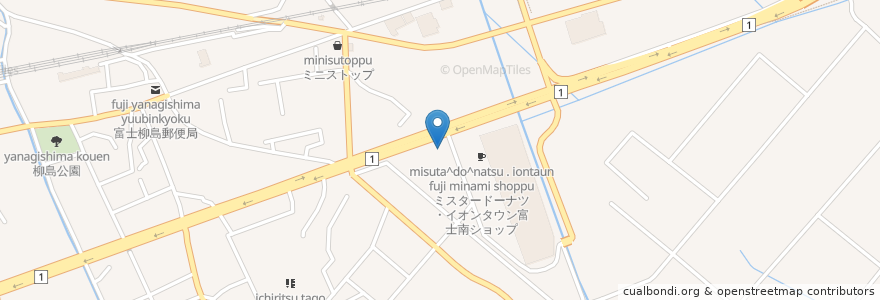 Mapa de ubicacion de スターバックス en Japan, 静岡県, 富士市.