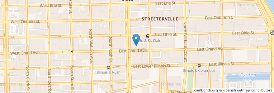 Mapa de ubicacion de Bandera Restaurant en Amerika Syarikat, Illinois, Chicago.
