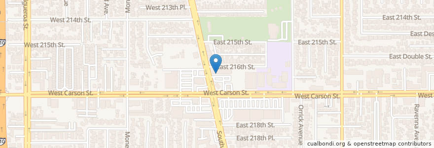 Mapa de ubicacion de Carson Discount Pharmacy en United States, California, Los Angeles County, Carson.