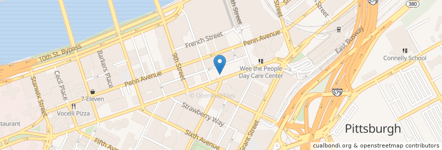 Mapa de ubicacion de 941 Saloon en Stati Uniti D'America, Pennsylvania, Allegheny County, Pittsburgh.